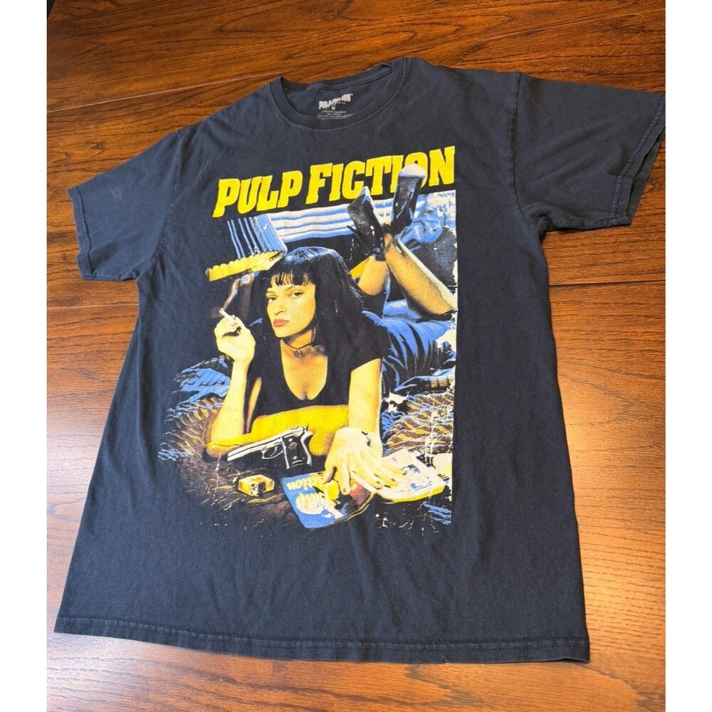 Pulp Fiction Mia Wallace Graphic T Shirt Mens Medium Black Ripple Junction Movie
